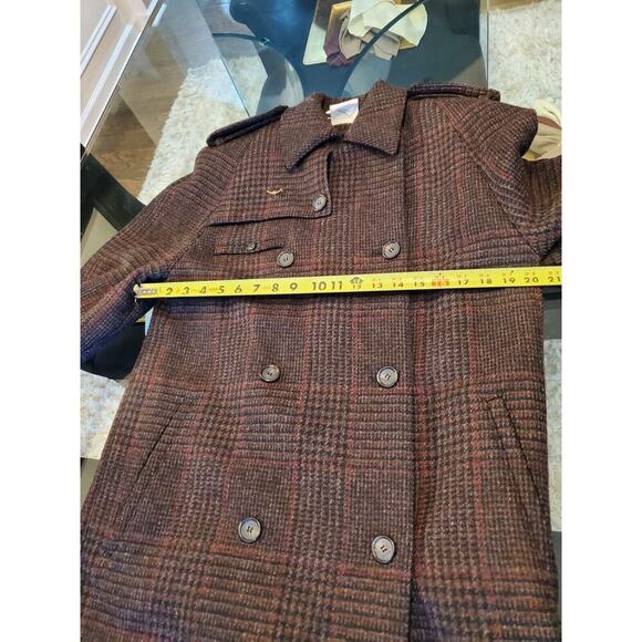 Harve' Benard Women's Gray 100% Wool Long Sleeve Buttons Front Trench Coat XL - Picture 10 of 11